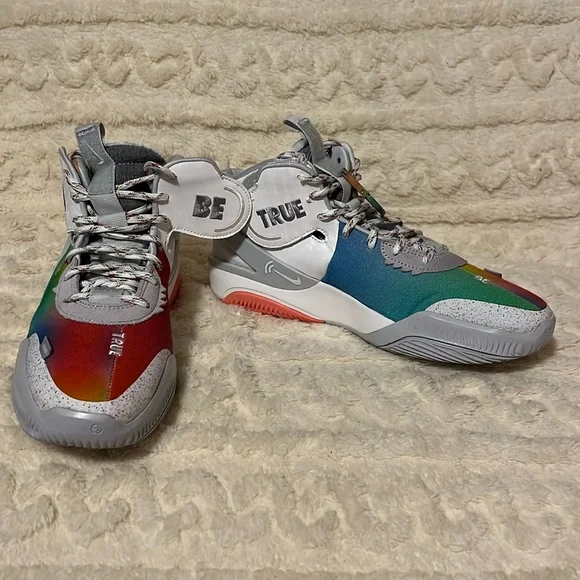 AUTHENTIC Nike Air Deldon Multicolor Basketball Shoes Size 9.5 BE TRUE - Picture 12 of 17